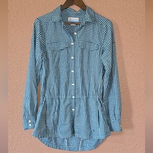 Columbia Blue Checkered Shirt